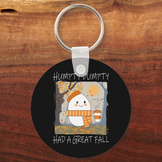 Humpty Dumpty had een grote Herfst najaar Thanksgi Sleutelhanger (Voorkant)