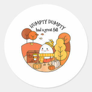 Humpty Dumpty had een grote Thanksgiving in de Her Ronde Sticker