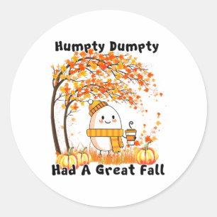 Humpty Dumpty had een grote Thanksgiving in de Her Ronde Sticker