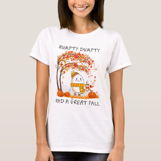 Humpty Dumpty had een grote Thanksgiving in de Her T-shirt (Voorkant)