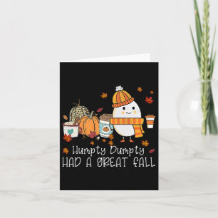 Humpty Dumpty Had Een Grote Val Herfstbladeren Dan Kaart