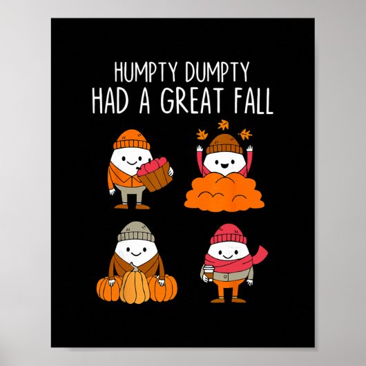 Humpty Dumpty Had Een Grote Val Herfstbladeren Dan Poster (Voorkant)