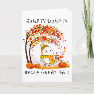 Humpty Dumpty Had Een Grote Val Thanksgiving Herfs Kaart