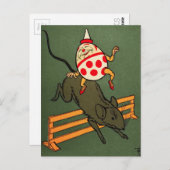 Humpty Dumpty: Humpty Rides A Mouse Briefkaart (Voorkant / Achterkant)