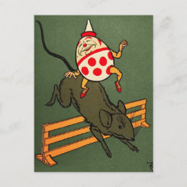 Humpty Dumpty: Humpty Rides A Mouse Briefkaart
