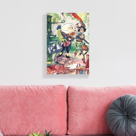 Humpty Dumpty in Wonderland Canvas Afdruk (Insitu (Woonkamer))