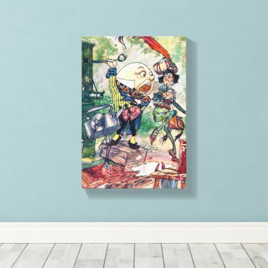 Humpty Dumpty in Wonderland Canvas Afdruk (Insitu (Houten vloer))