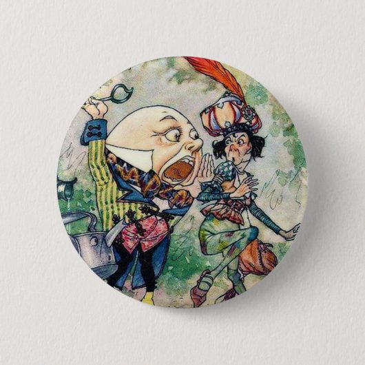 Humpty Dumpty in Wonderland Ronde Button 5,7 Cm (Voorkant)