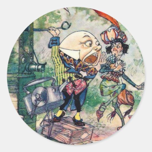 Humpty Dumpty in Wonderland Ronde Sticker (Voorkant)