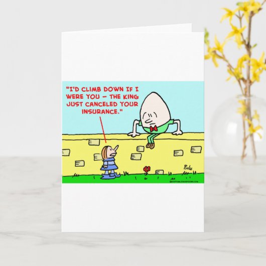 humpty dumpty insurance kaart (Gele Bloem)