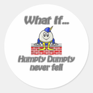 Humpty Dumpty is nooit gevallen Ronde Sticker