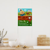 Humpty Dumpty kinderlied klasposter Poster (Keuken)