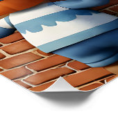 Humpty Dumpty kinderrijm waterverf op Perfect Poster (Hoek)