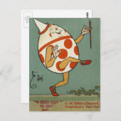 Humpty Dumpty,  moeder Goose Nursery Rhyme Briefkaart (Voorkant / Achterkant)