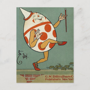 Humpty Dumpty,  moeder Goose Nursery Rhyme Briefkaart
