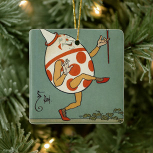 Humpty Dumpty, moeder Goose Nursery Rhyme Keramisch Ornament