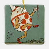 Humpty Dumpty,  moeder Goose Nursery Rhyme Keramisch Ornament (Voorkant)
