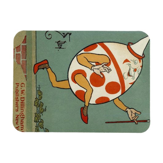 Humpty Dumpty,  moeder Goose Nursery Rhyme Magneet (Horizontaal)