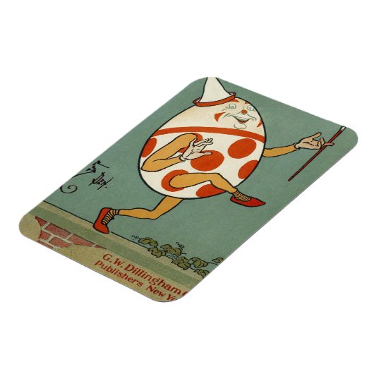 Humpty Dumpty, moeder Goose Nursery Rhyme Magneet (Linkerzijde)