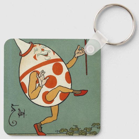 Humpty Dumpty,  moeder Goose Nursery Rhyme Sleutelhanger (Achterkant)