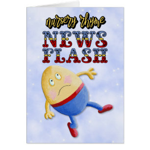 Humpty Dumpty News Flash Funny Birthday Kaart