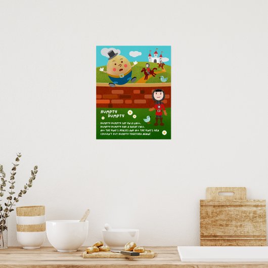 Humpty Dumpty Nursery Rhyme Classroom Poster (Keuken)