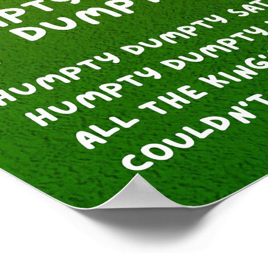 Humpty Dumpty Nursery Rhyme Classroom Poster (Hoek)