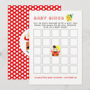 Humpty Dumpty Nursery Rhyme Cute Baby shower Bingo Kaart