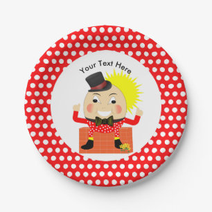 Humpty Dumpty Nursery Rhyme Cute Personalized Papieren Bordje