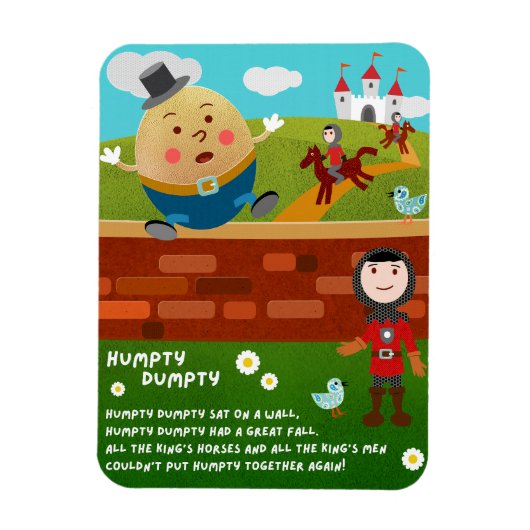 Humpty Dumpty Nursery Rhyme Magnet Magneet (Verticaal)
