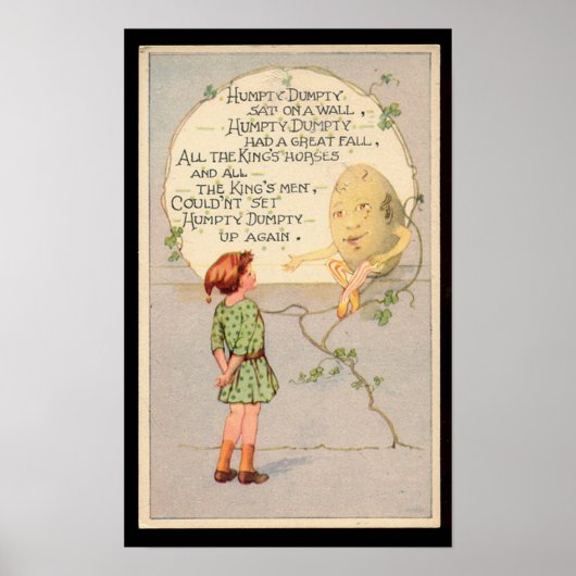 Humpty Dumpty Nursery Rhyme Poster (Voorkant)