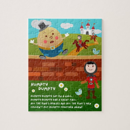 Humpty Dumpty Nursery Rhyme Puzzle Legpuzzel (Verticaal)