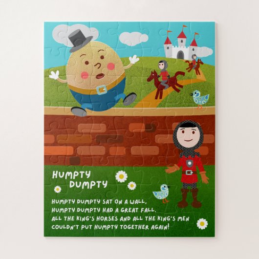 Humpty Dumpty Nursery Rhyme Puzzle Legpuzzel (Verticaal)
