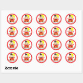 Humpty Dumpty Nursery Rhyme Schattige gepersonalis Ronde Sticker (Vel)