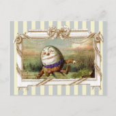 Humpty Dumpty on blue and white stripes Briefkaart (Voorkant)