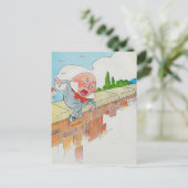 Humpty Dumpty op Muur Moeder Gans Kwekerij Rijm Briefkaart (Staand voorkant)