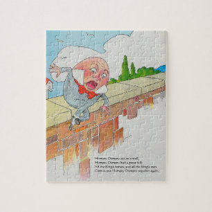 Humpty Dumpty op Muur Moeder Gans Kwekerij Rijm Legpuzzel