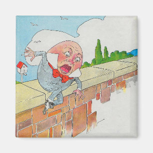 Humpty Dumpty op Muur Moeder Gans Kwekerij Rijm Magneet