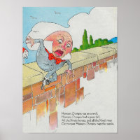 Humpty Dumpty op Muur Moeder Gans Kwekerij Rijm