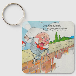 Humpty Dumpty op Muur Moeder Gans Kwekerij Rijm Sleutelhanger