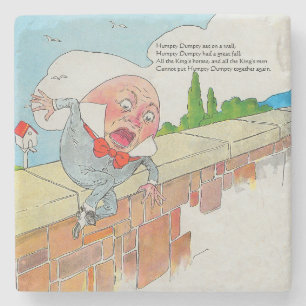 Humpty Dumpty op Muur Moeder Gans Kwekerij Rijm Stenen Onderzetter