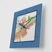 Humpty Dumpty op Muur Moeder Gans Kwekerij Rijm Vierkante Klok (Hoek)