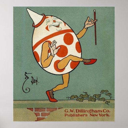 Humpty Dumpty, Oude Moeder de Gans-kinderrijm Poster (Voorkant)