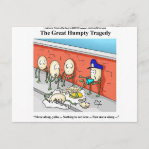 Humpty Dumpty Police Investigation Funny Gifts Briefkaart