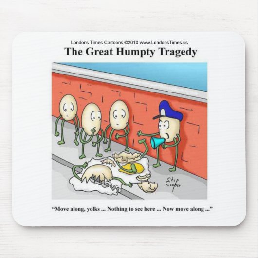Humpty Dumpty Police Investigation Funny Gifts Muismat (Voorkant)