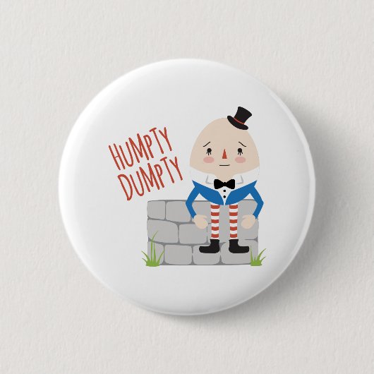 Humpty Dumpty Ronde Button 5,7 Cm (Voorkant)