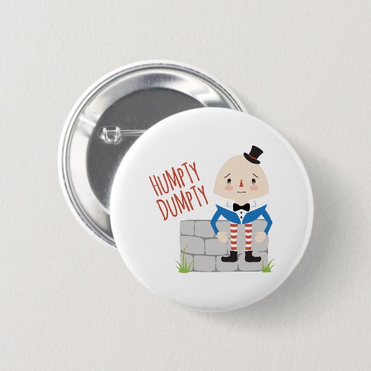 Humpty Dumpty Ronde Button 5,7 Cm (Voorkant /achterkant)