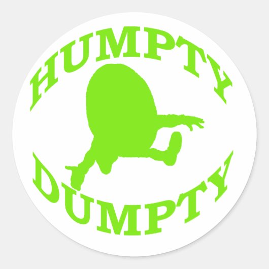 Humpty Dumpty Ronde Sticker (Voorkant)