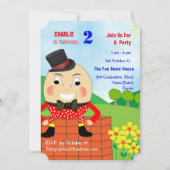 Humpty Dumpty Thleed Kids Birthday Party Editable Kaart (Voorkant)