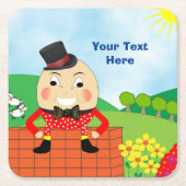 Humpty Dumpty Thleed Kids Birthday Party Editable Kartonnen Onderzetters (Voorkant)